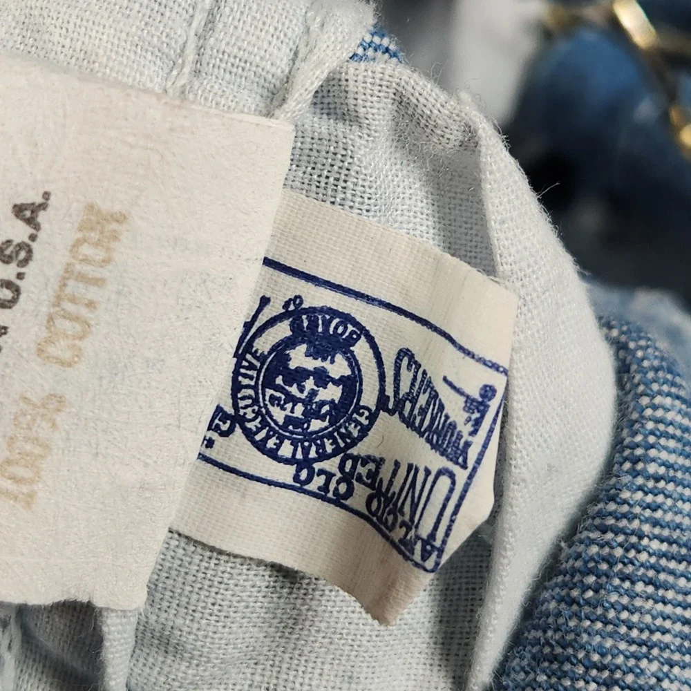 OshKosh B'gosh Denim Overalls Kids 12 Mos Blue Vintage Vestbak Union Made